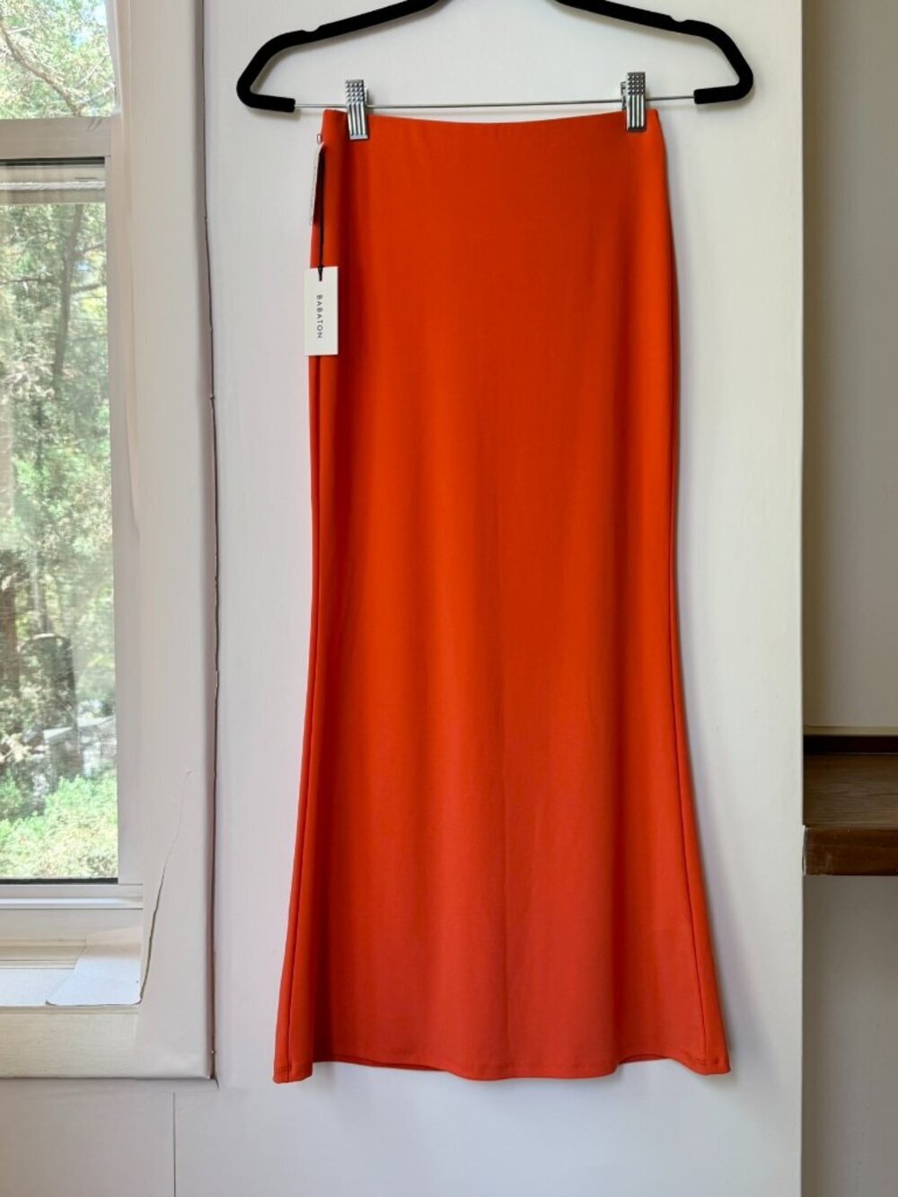 NWT Aritzia Babaton Formulate Maxi Skirt Hot Cheeky Red XS
